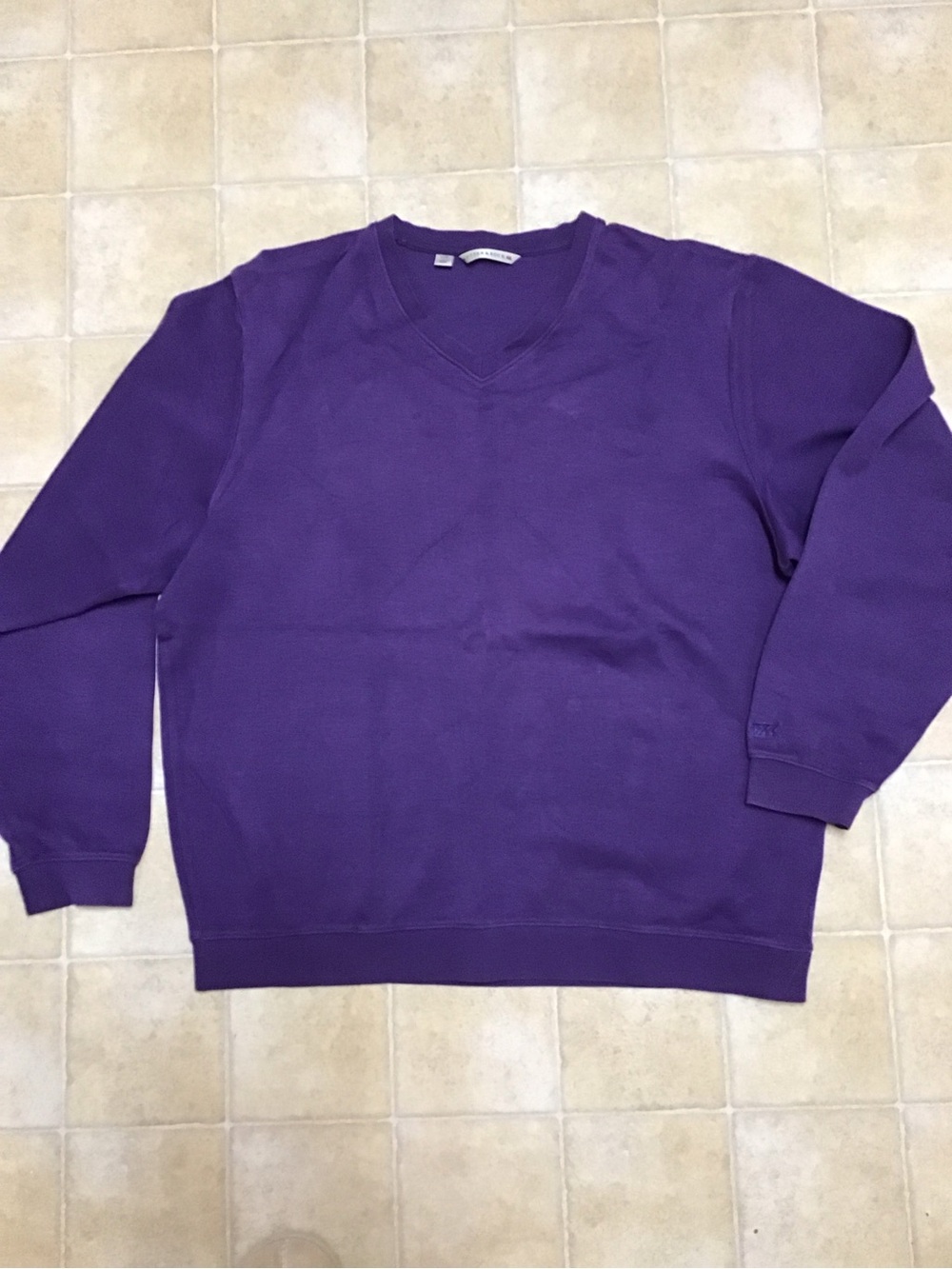 Cutter & Buck Men's V-Neck Sweater - Purple